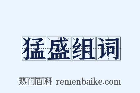 猛盛组词是什么意思的图片